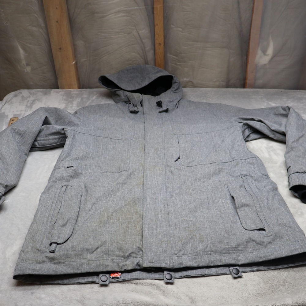 Nike Jacket‎ Mens Large Grey 6.0 Ski Snow Winter Insulated Full Zip Quilted Warm